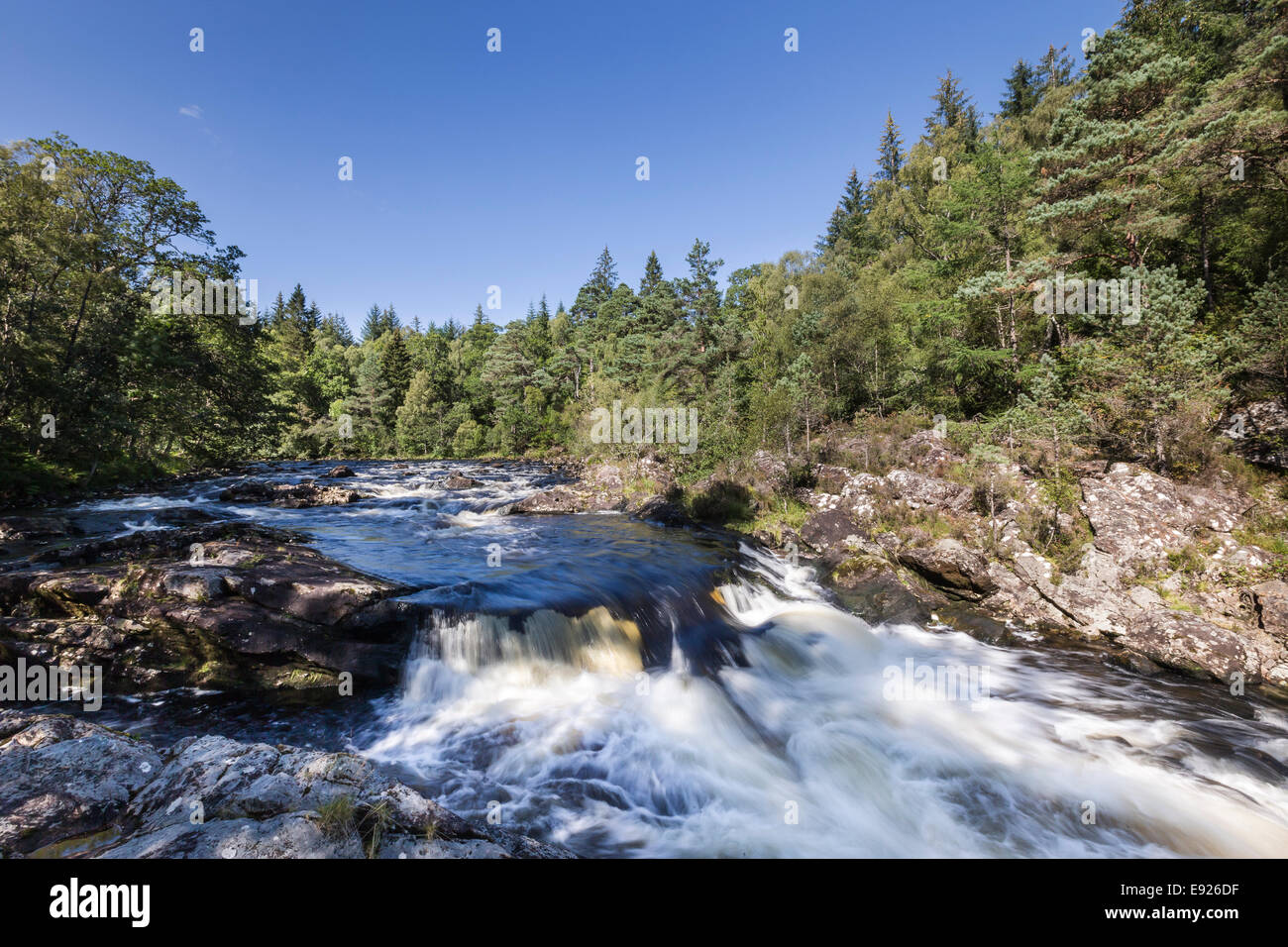 River Garry at Glengarry in Scotland. Stock Photo