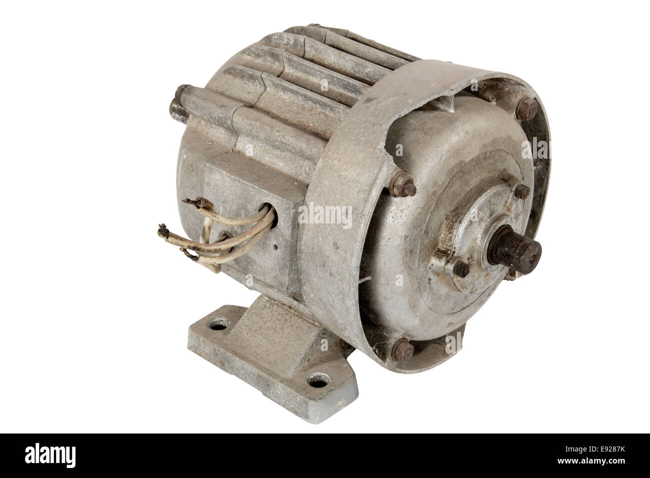 Old electric motor (isolated Stock Photo Alamy