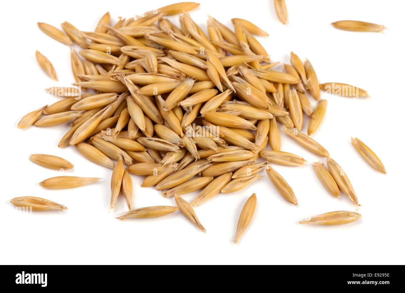 Oat grains Stock Photo