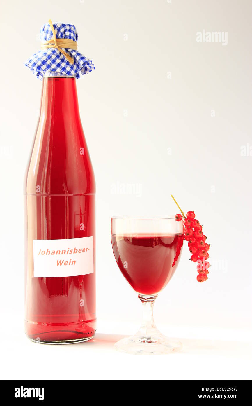 wine made of red currant Stock Photo