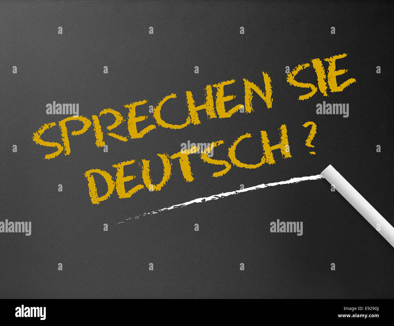 Chalkboard - Sprechen Sie Deutsch? Stock Photo