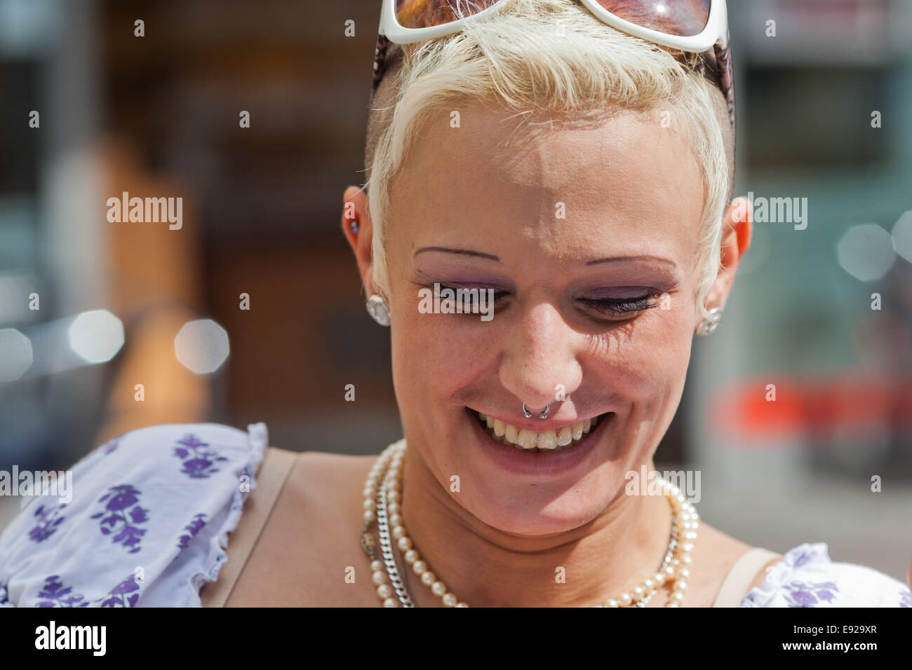 portrit of a laughing young woman Stock Photo