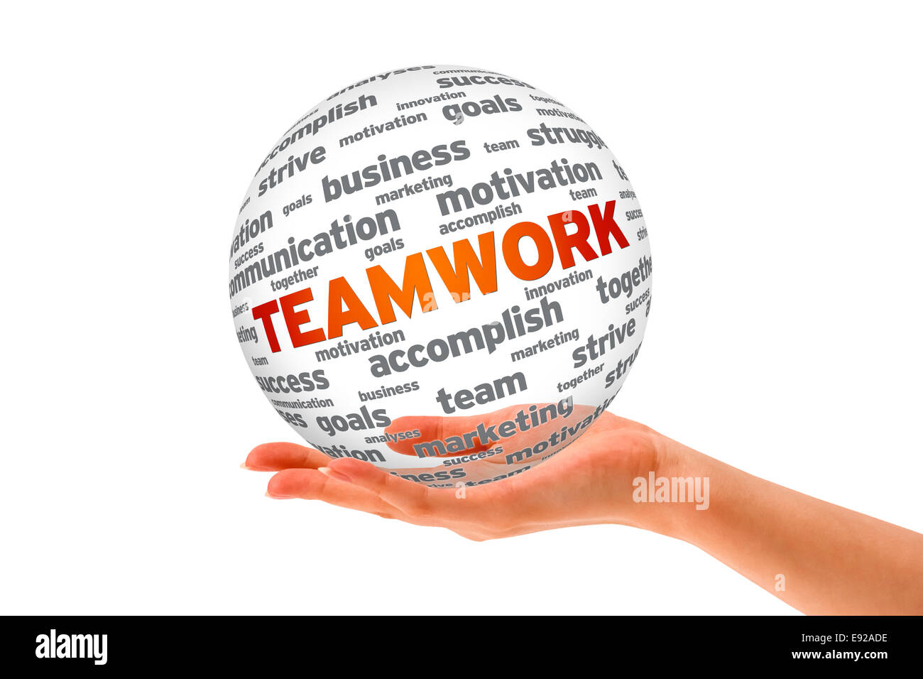 Hand holding vision 3d sphere hi-res stock photography and images - Alamy