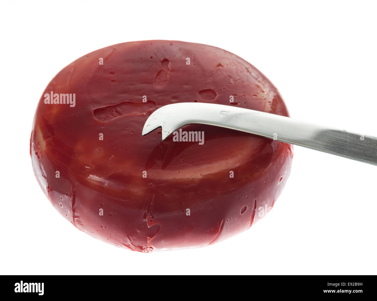 Round wax covered dutch edam gouda cheese Stock Photo Alamy