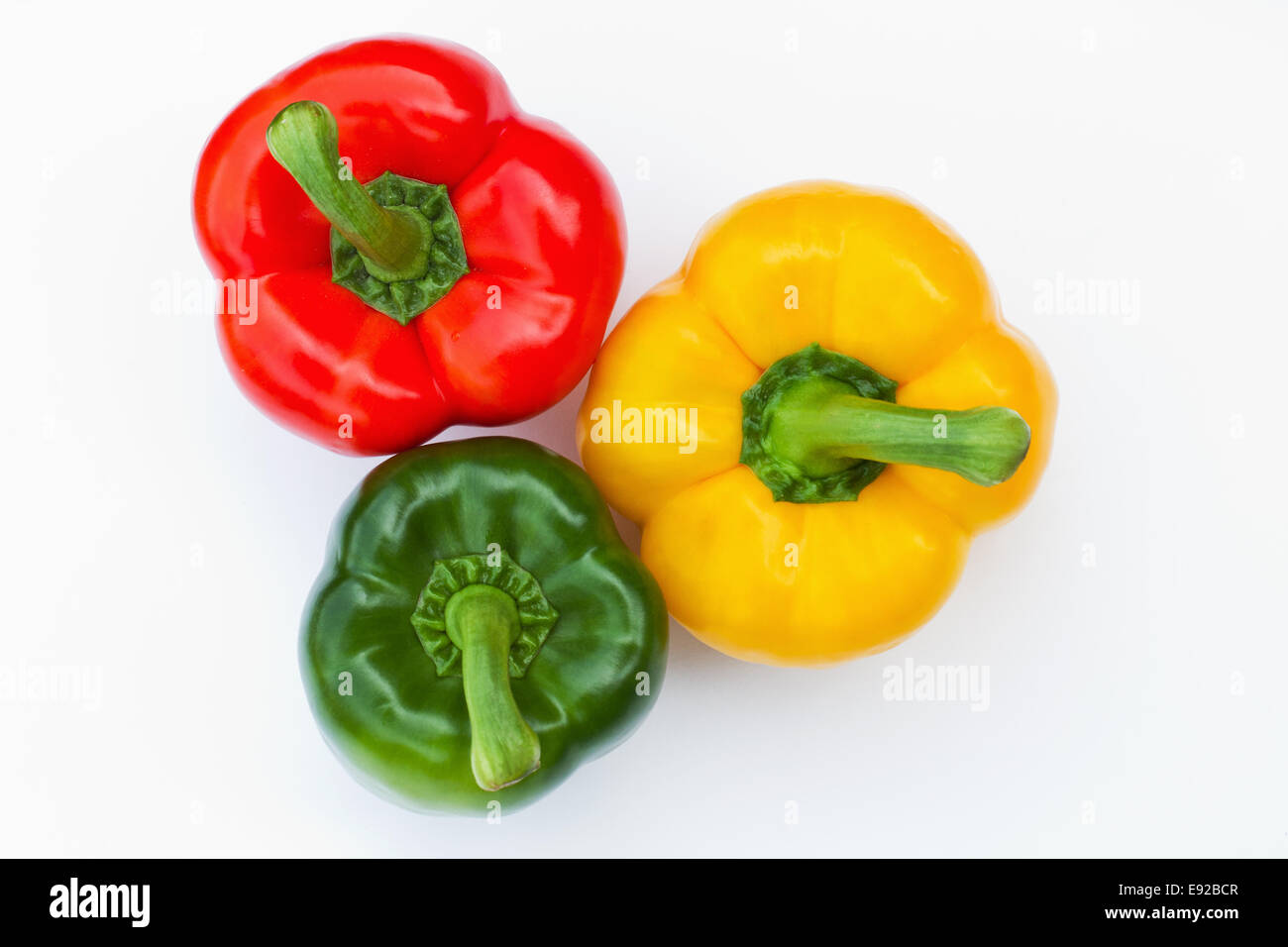 three colorful bell pepper Stock Photo