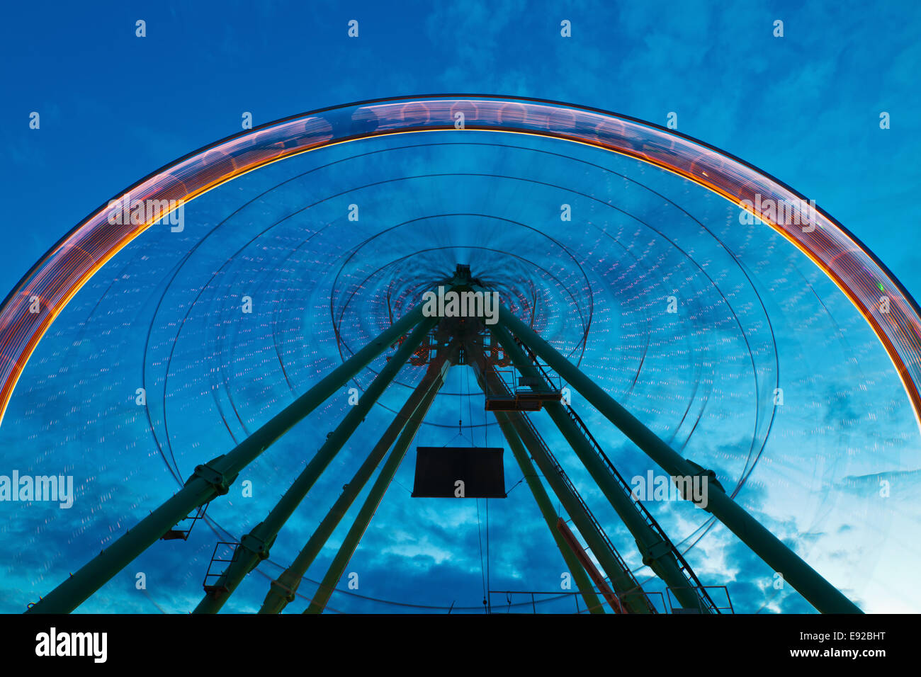 ferris wheel in front of the night sky Stock Photo