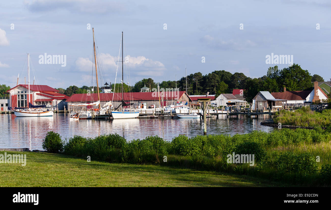 Harbor at St Michaels on Chesapeake Bay Stock Photo