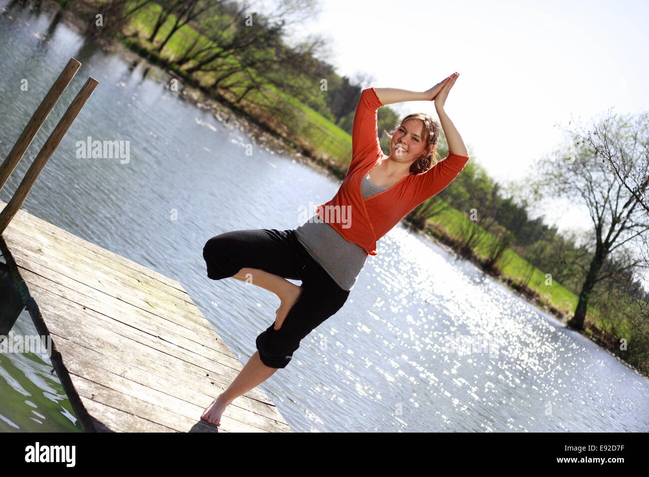yoga in nature Stock Photo - Alamy