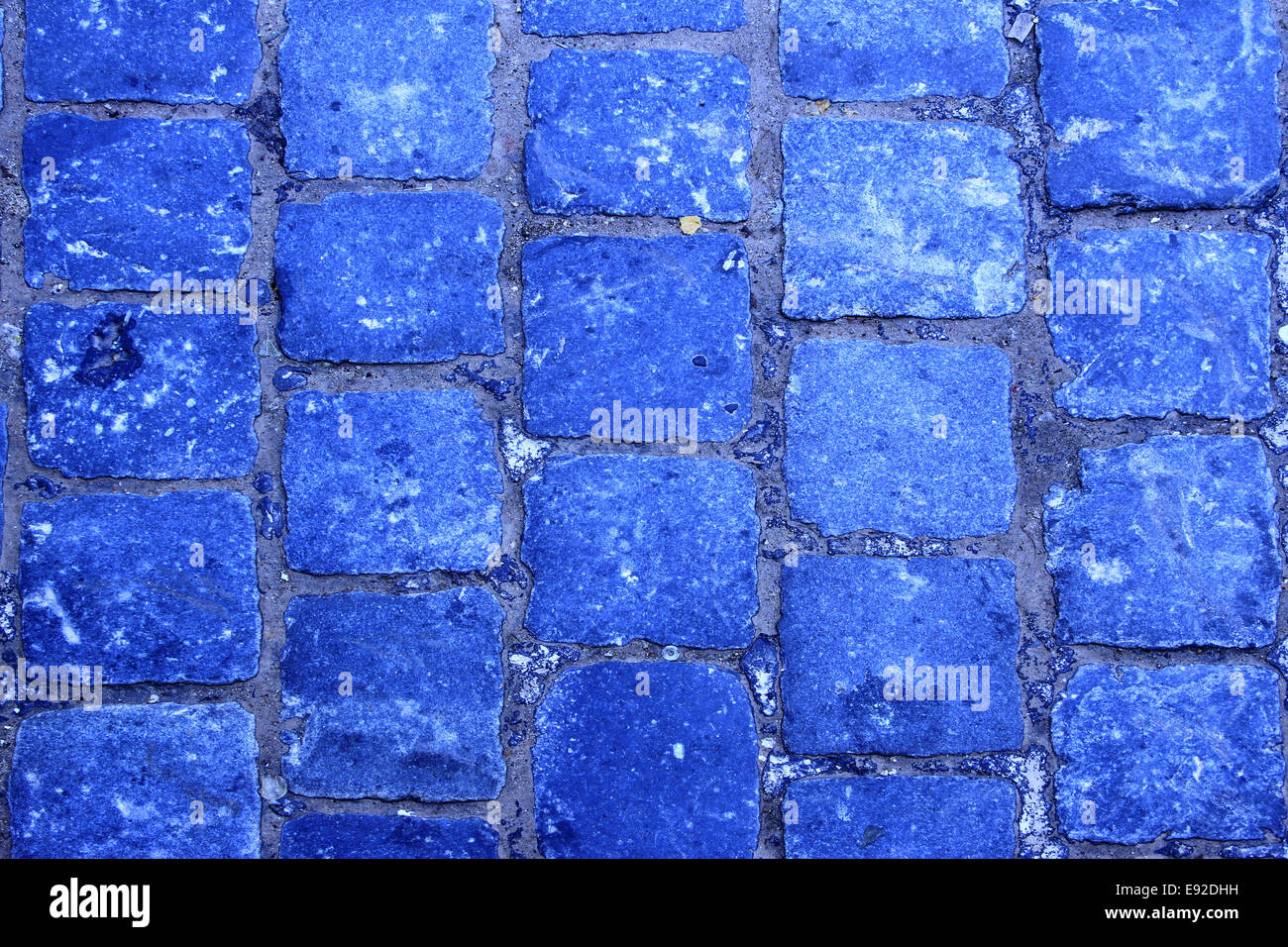 blue paving stones Stock Photo