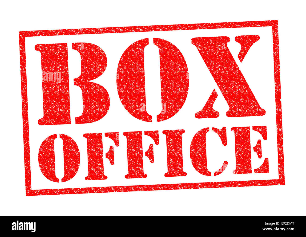 BOX OFFICE red Rubber Stamp over a white background. Stock Photo