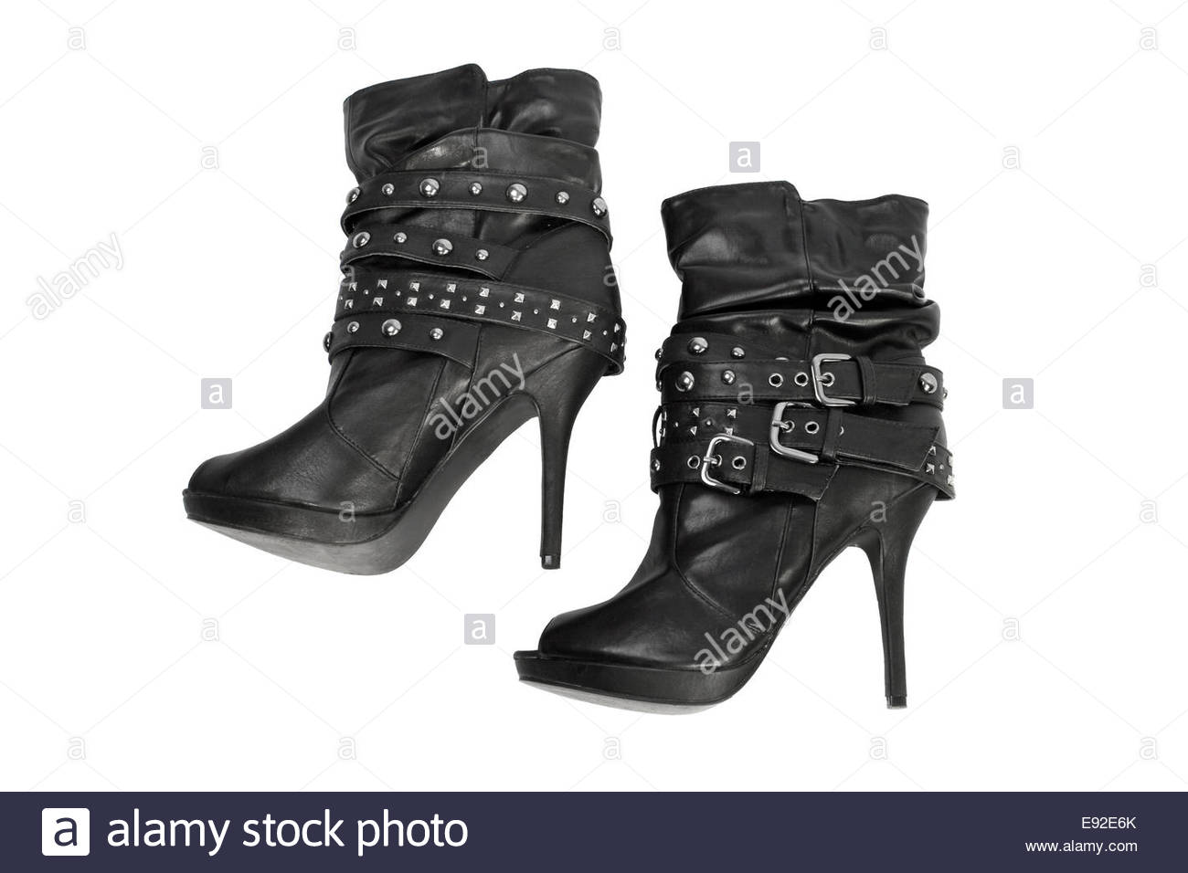 Black Leather Belt And Boots Stock Photos & Black Leather Belt And