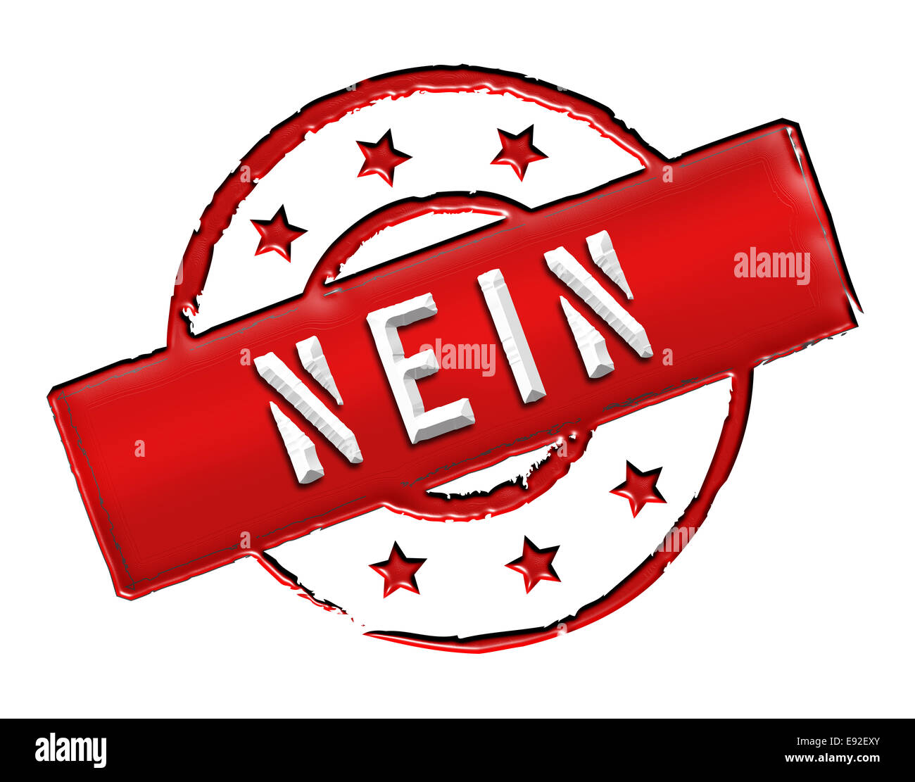Stamp - NEIN Stock Photo - Alamy