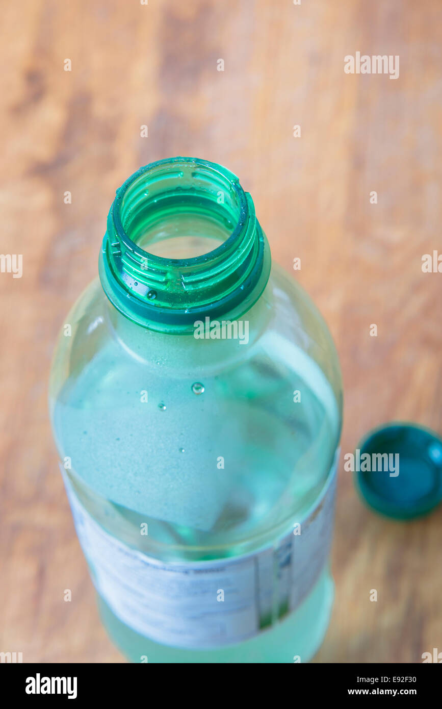 An open bottle of mineral water Stock Photo Alamy
