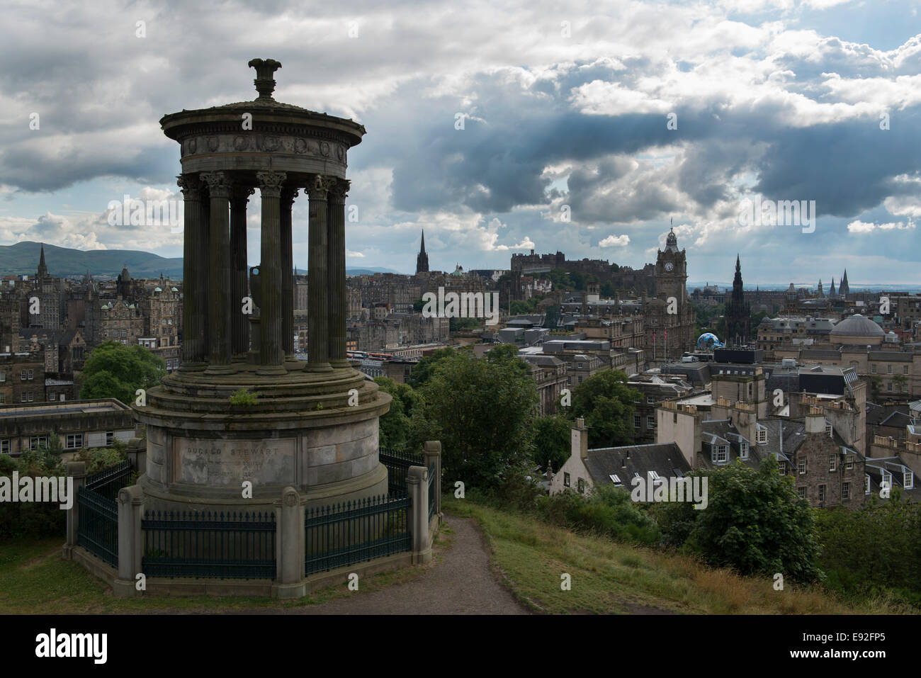 Edinburgh, Scotland.  View from Calton Hill. Stock Photo