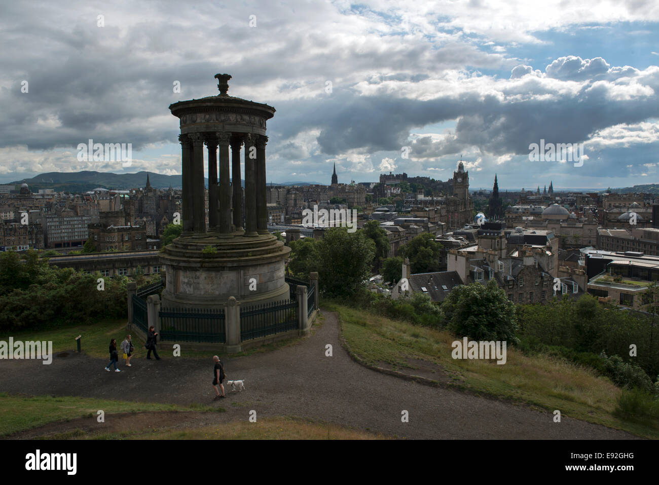 Edinburgh, Scotland.  View from Calton Hill. Stock Photo