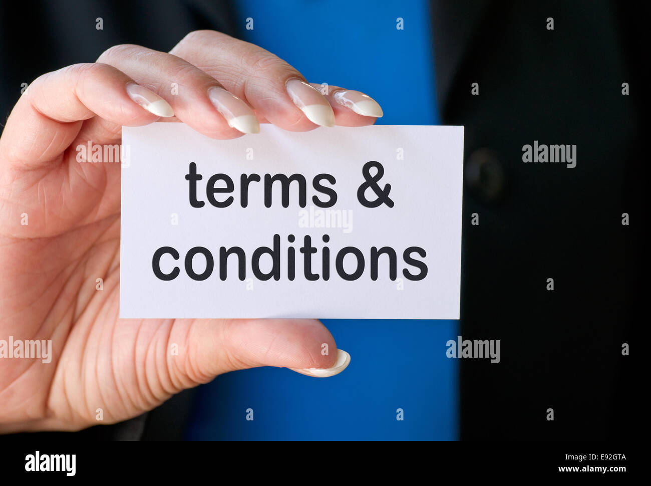 terms and conditions Stock Photo