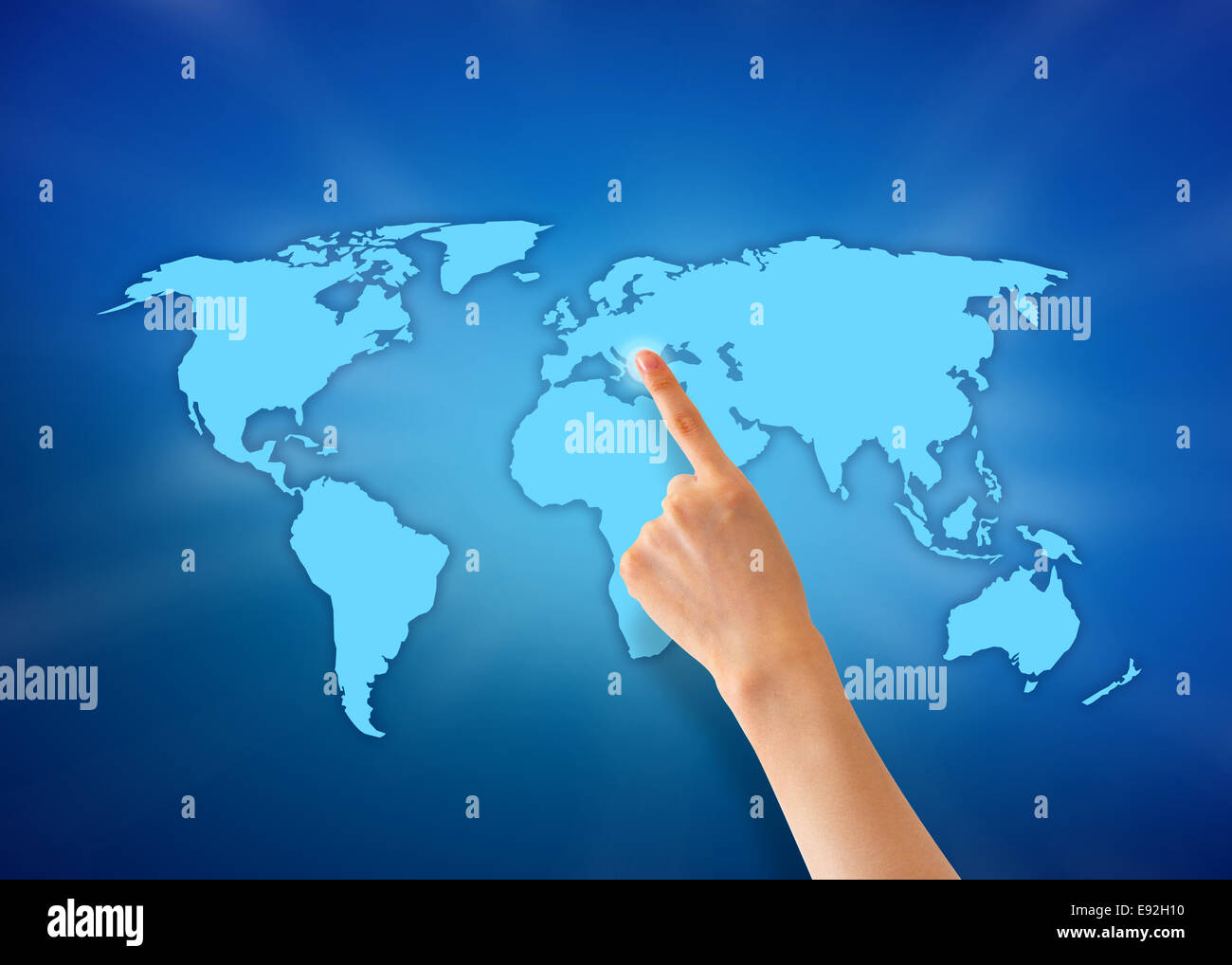 The world at your fingertips Stock Photo - Alamy