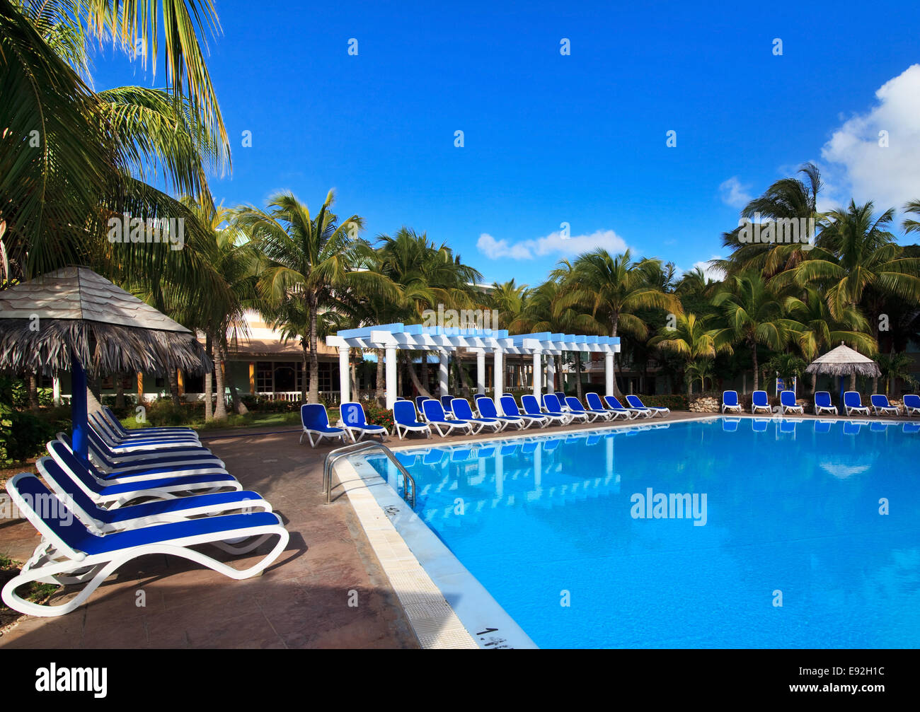 Pool of hotel Melia Cayo Guillermo. Stock Photo