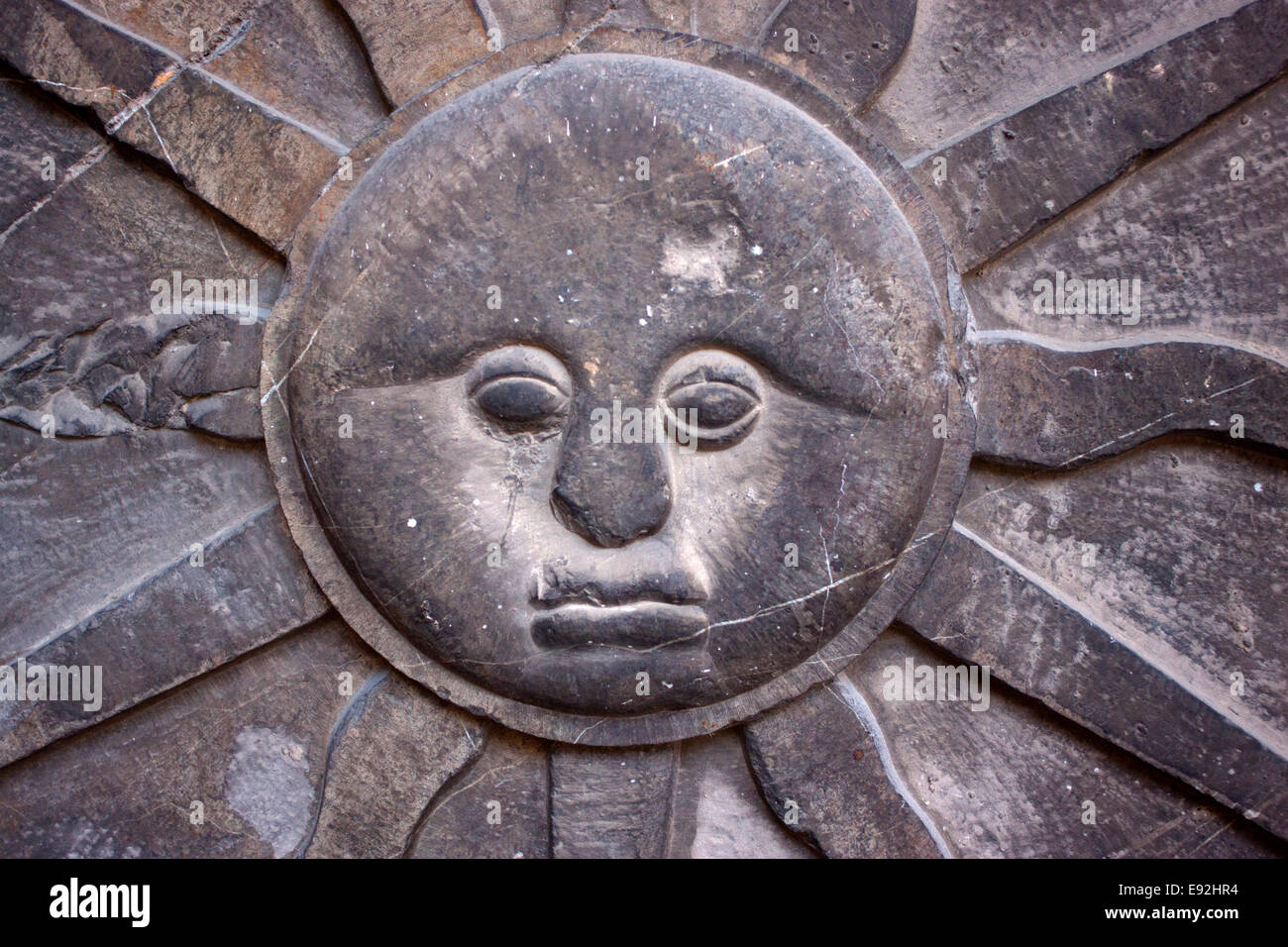 A solar sculpture is displayed in the Museo de Zaragoza, Aragon region, Spain. Stock Photo