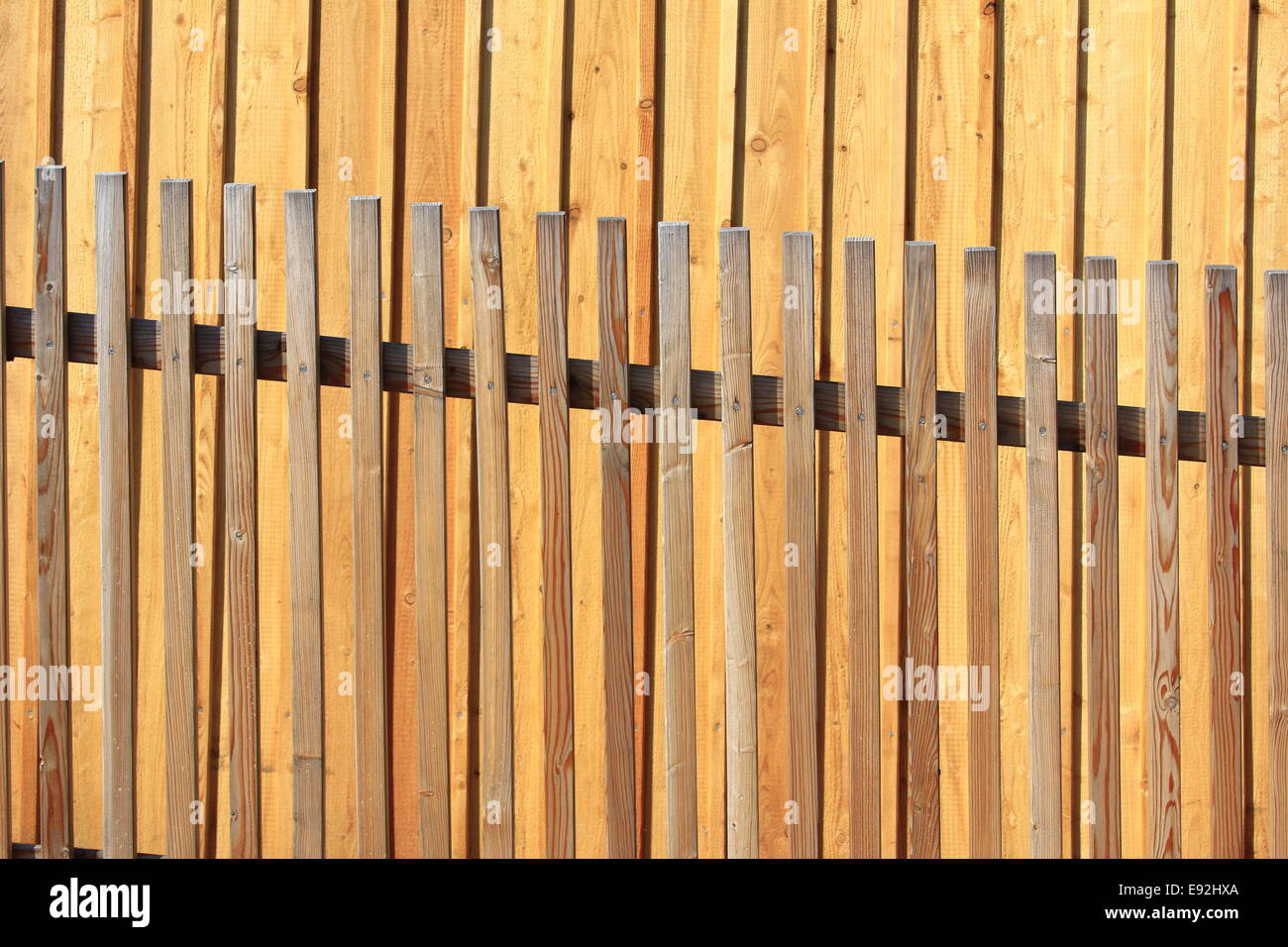 Lattice fence and wall boards Stock Photo