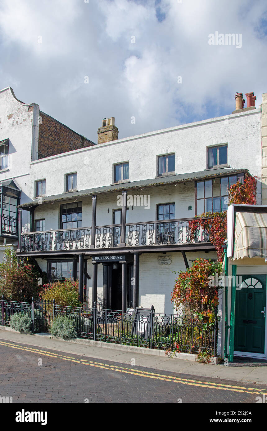 Dickens House at Broadstairs in Kent. Now a museum. Stock Photo