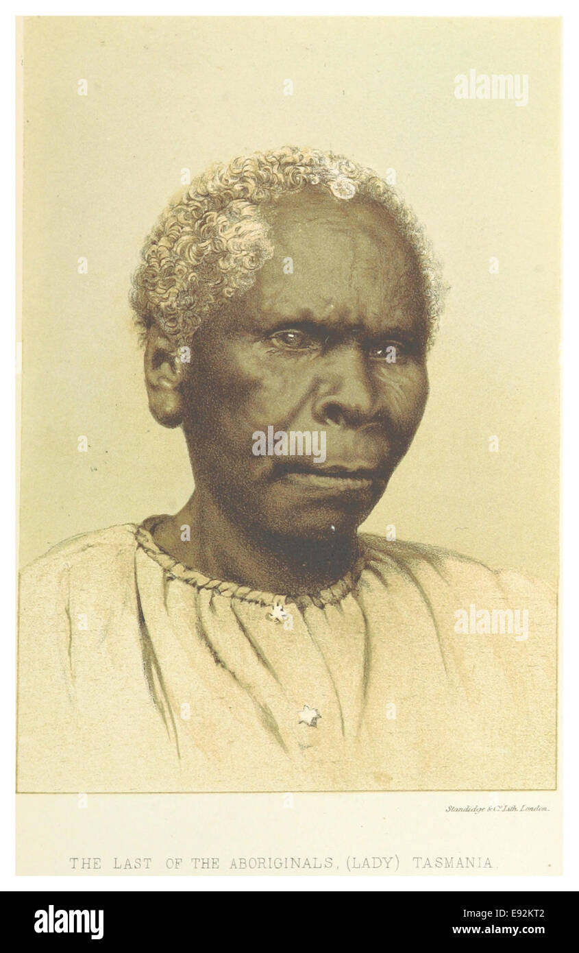 B(1871) p187 TASMANIA, THE LAST OF THE ABORIGINALS (LADY) Stock Photo
