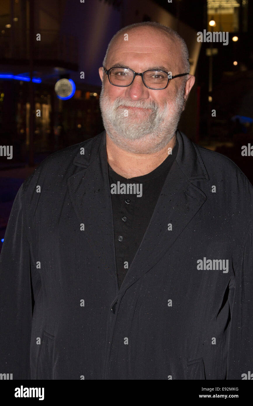 Celebrities arrive for the world premiere of the Musical "The Infidel" at Theatre Royal Stratford East, London. Alexei Sayle. Stock Photo
