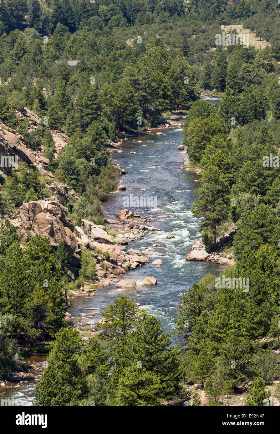 Arkansas River near Buena Vista, Colorado, USA Stock Photo