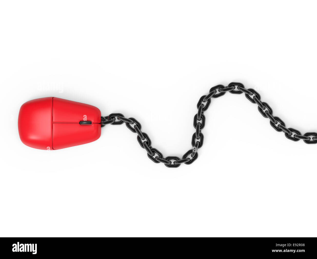 3d render of a computer mouse on a chain Stock Photo - Alamy