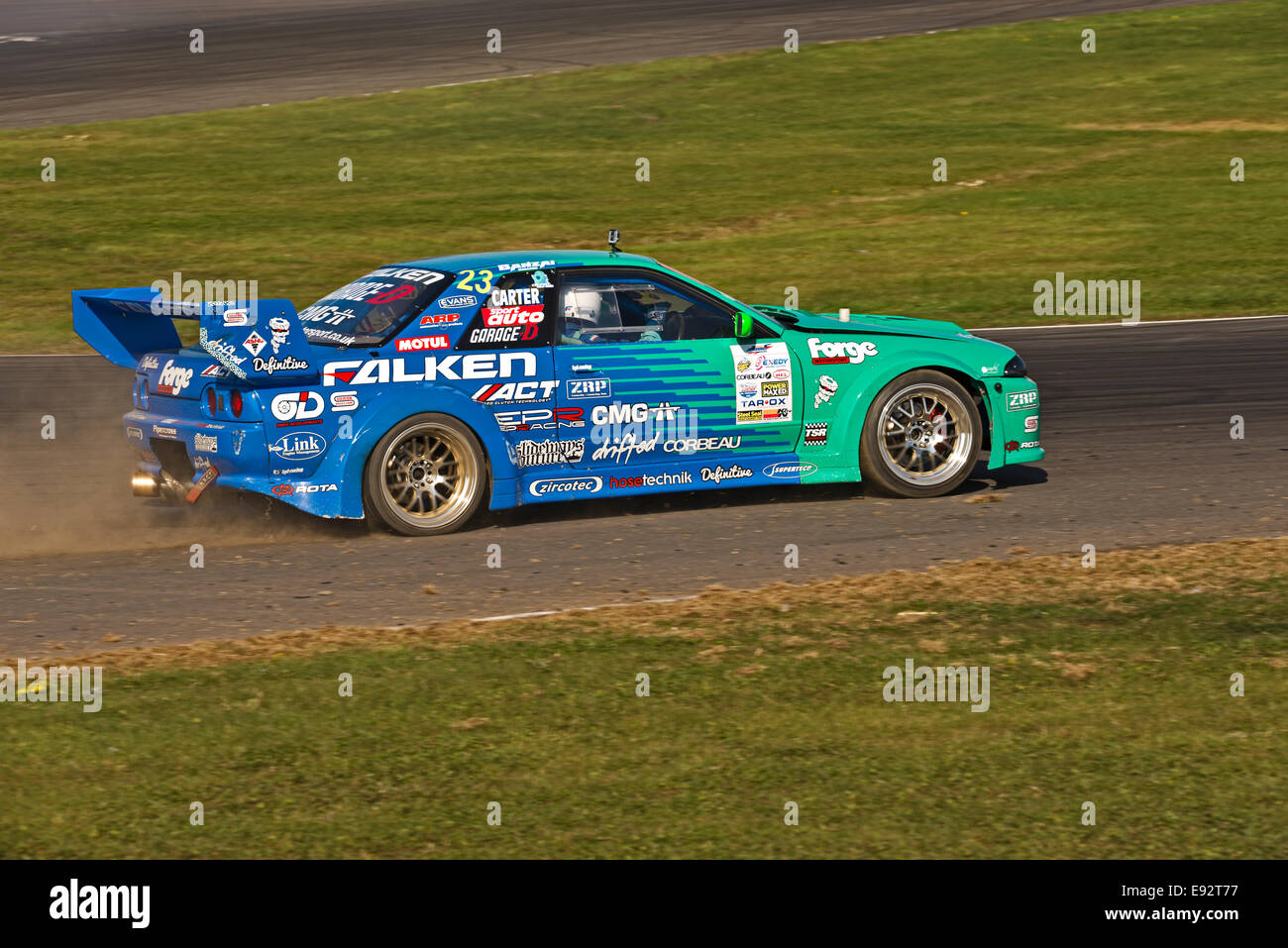 Drifting Ty Croes Anglesey Championship North Wales Uk Stock Photo