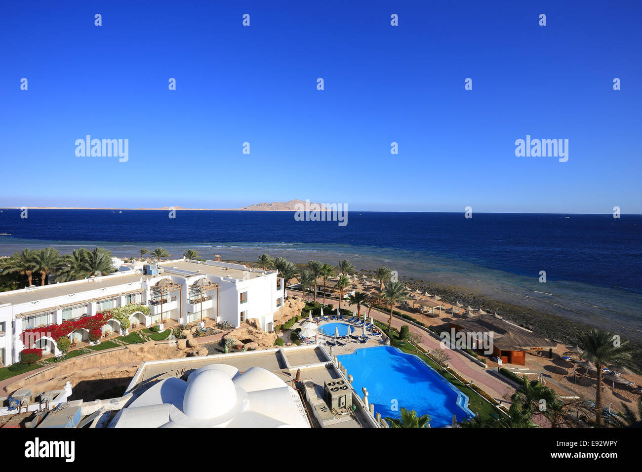Top view of the hotel in the resort of Sharm El Sheikh in Egypt Stock Photo