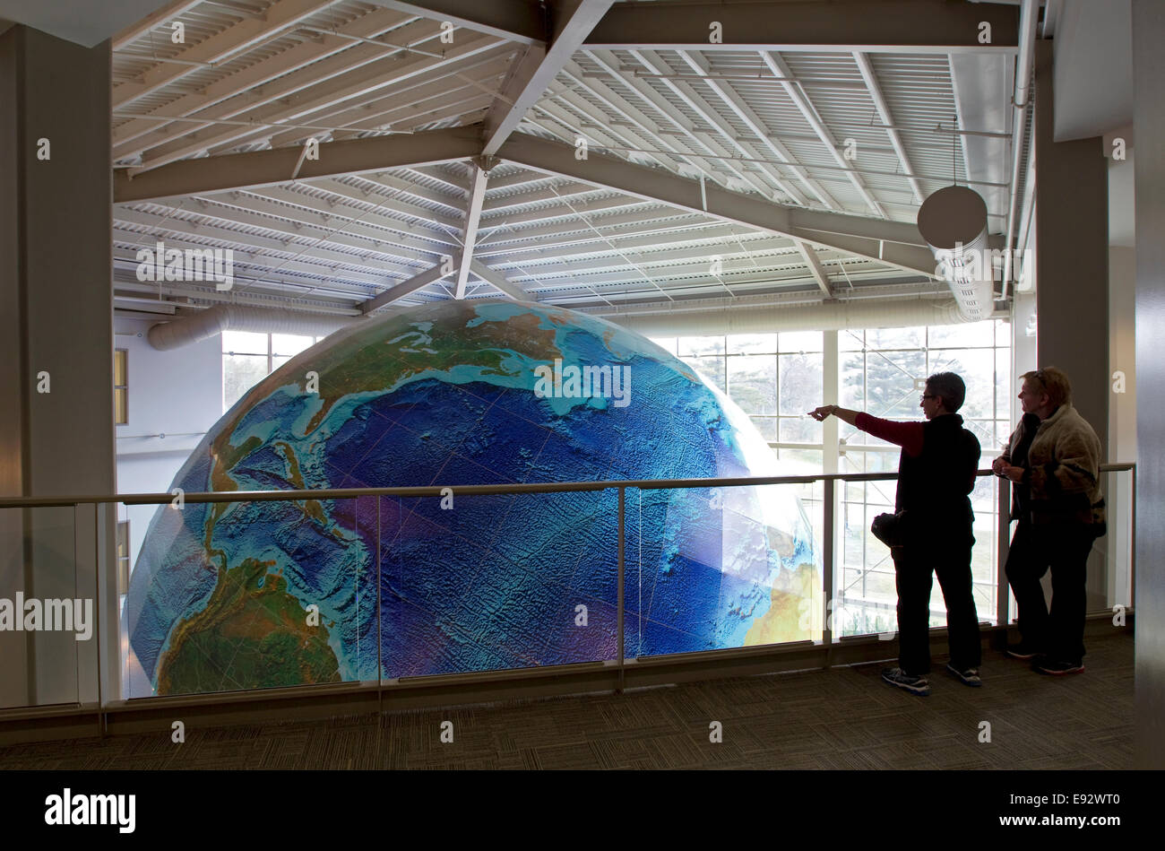 Globe, Eartha, world's largest revolving and rotating globe, DeLorme Map Store, Yarmouth, Maine Stock Photo