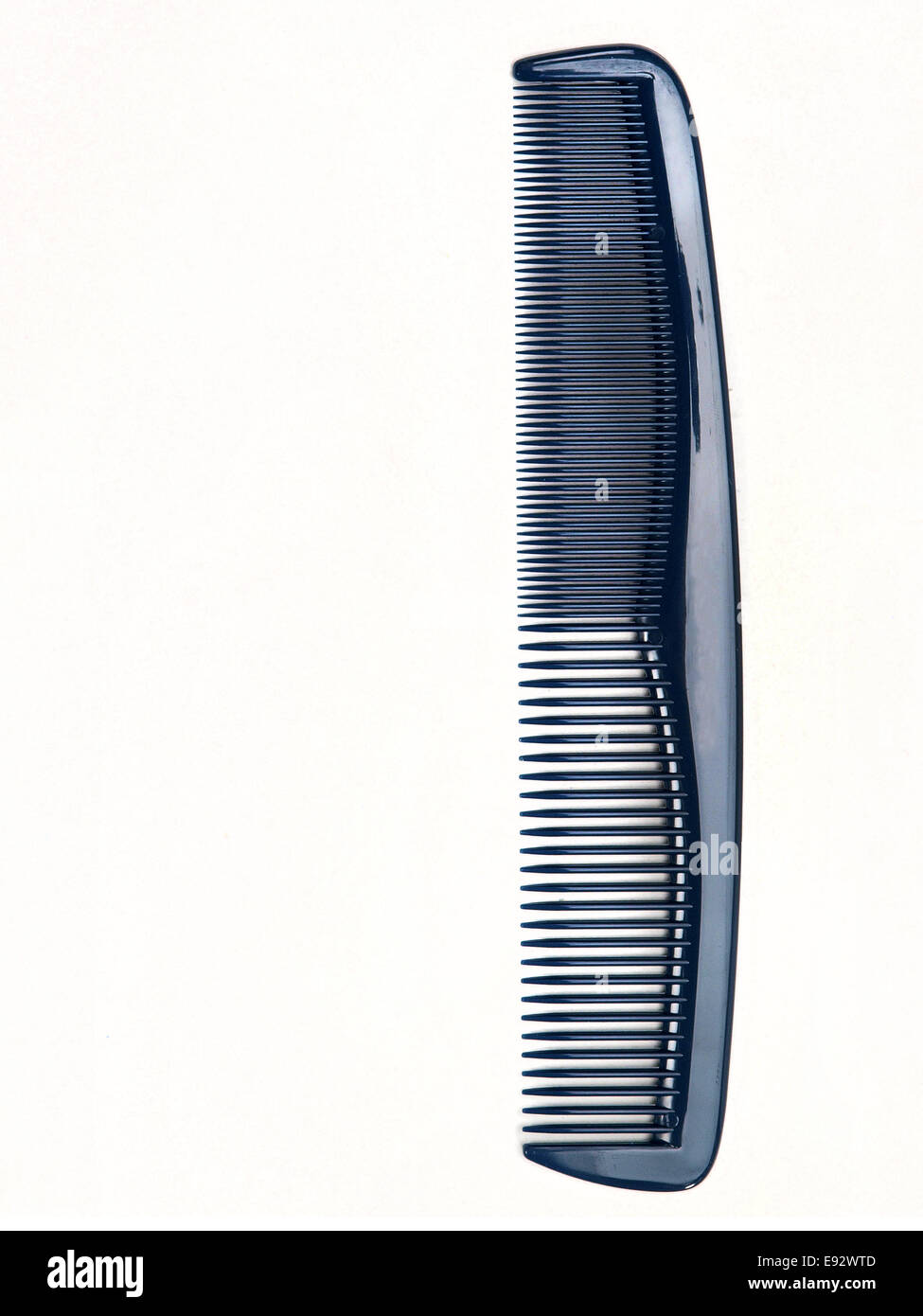 Blue black finishing hair comb Stock Photo