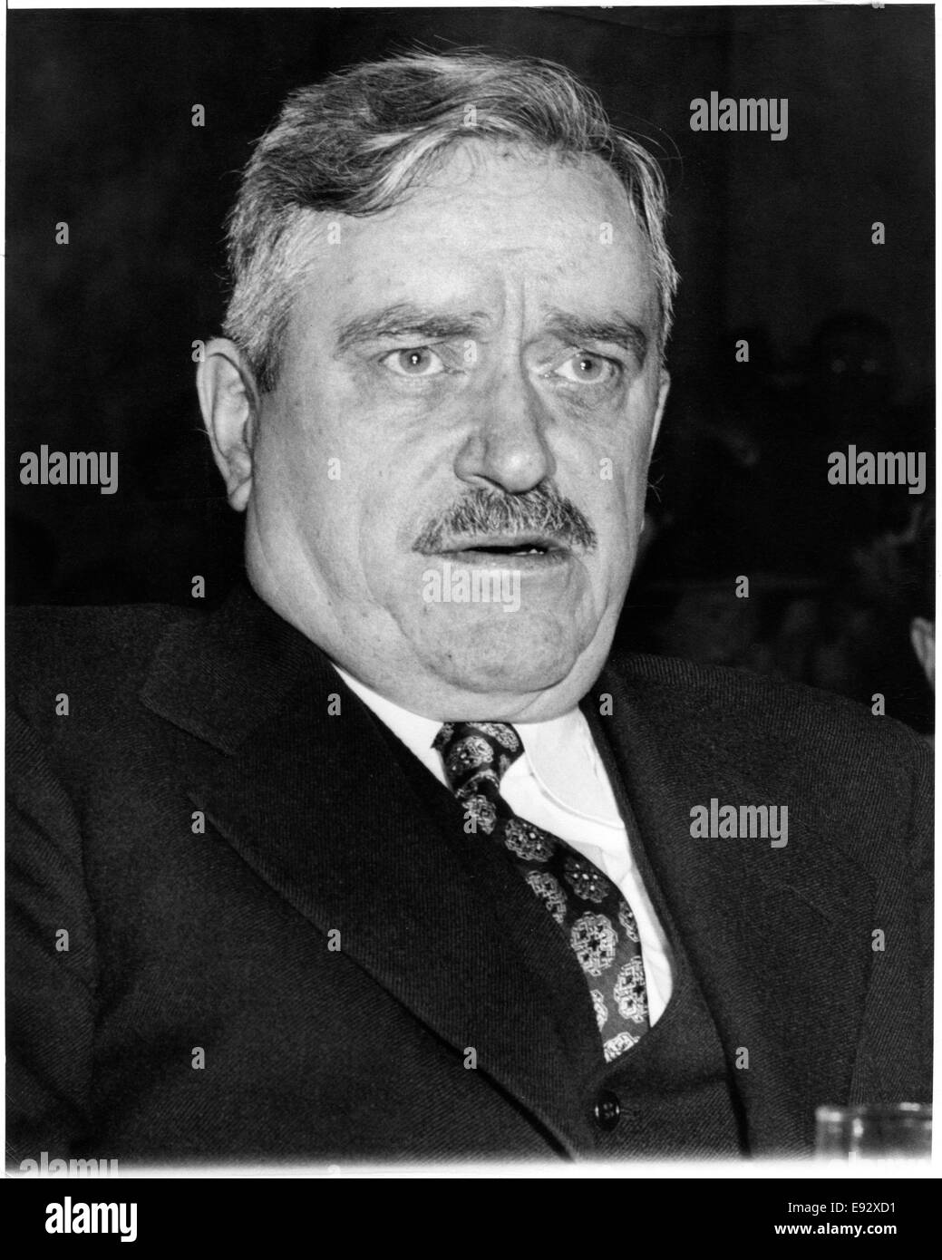 Earl Browder (1891-1973), American Political Activist and Leader of Communist Party USA, Portrait, circa 1950 Stock Photo