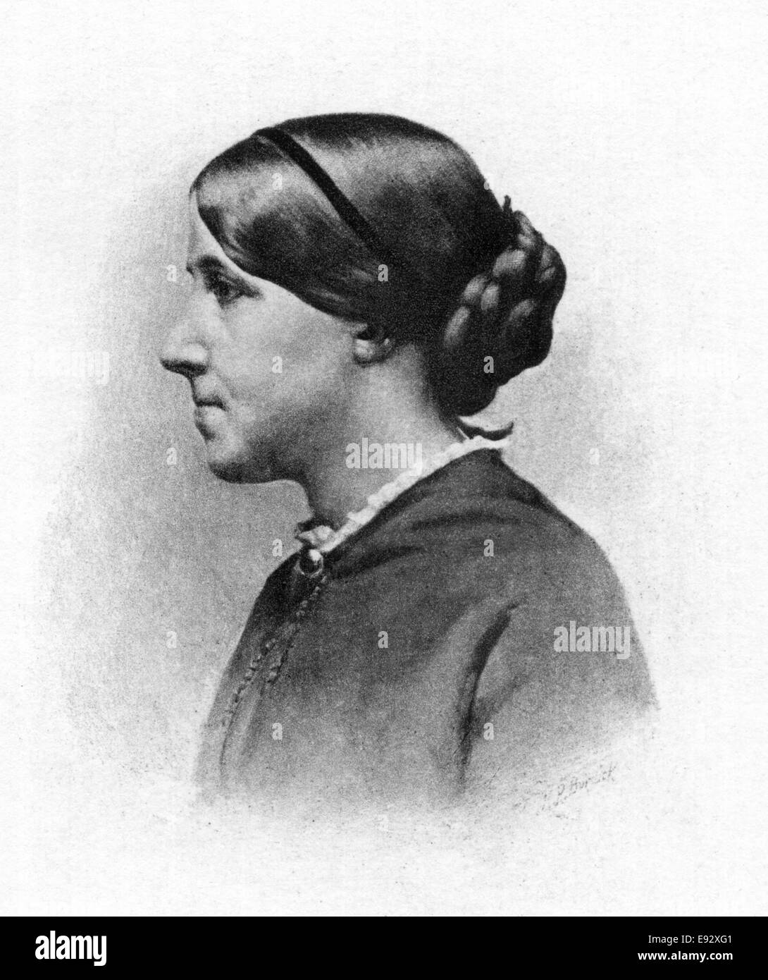 Louisa May Alcott (1832-88), American Novelist, Portrait, circa 1862 Stock Photo