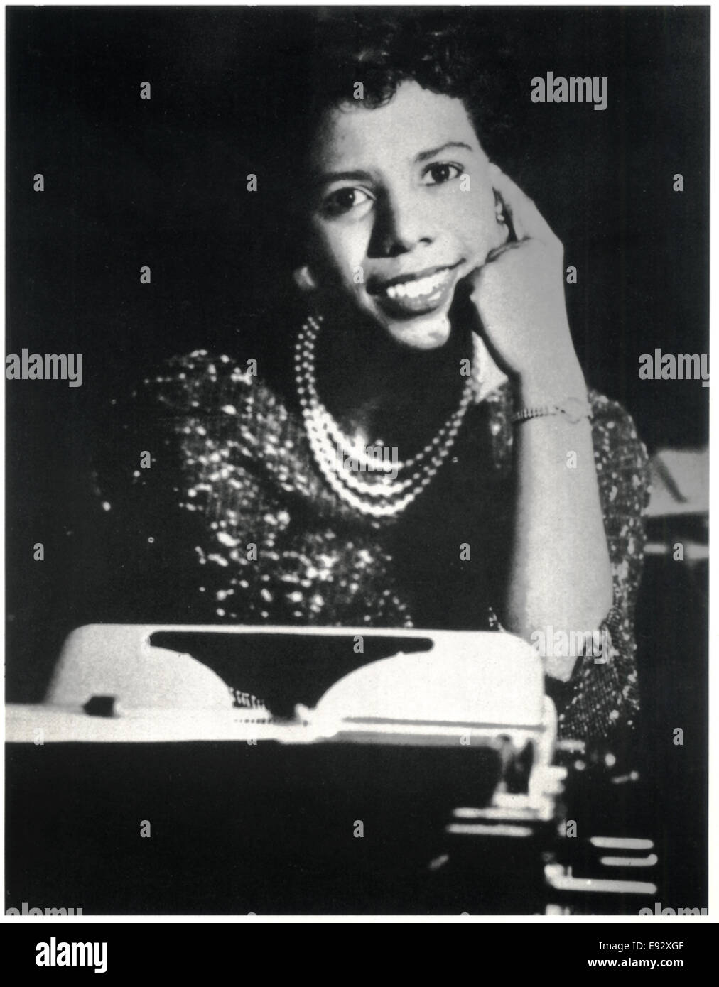 Lorraine Hansberry (1930-1965), American Playwright and Writer, Portrait, circa 1960 Stock Photo