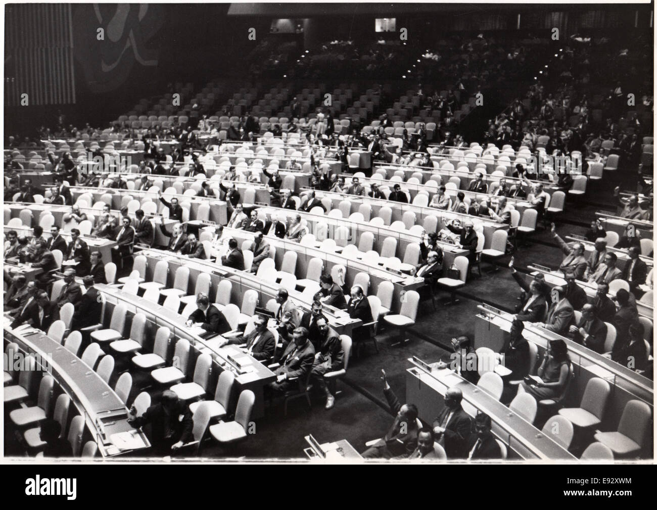 United Nation General Assembly, Arab Peace Plan, New York City, USA, August 21, 1958 Stock Photo
