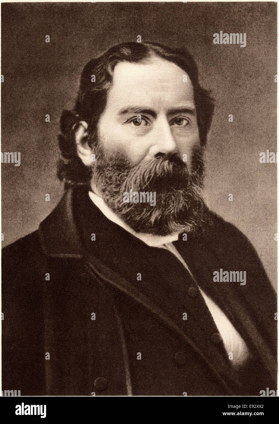 James Russell Lowell (1819-91), American Poet, Portrait Stock Photo