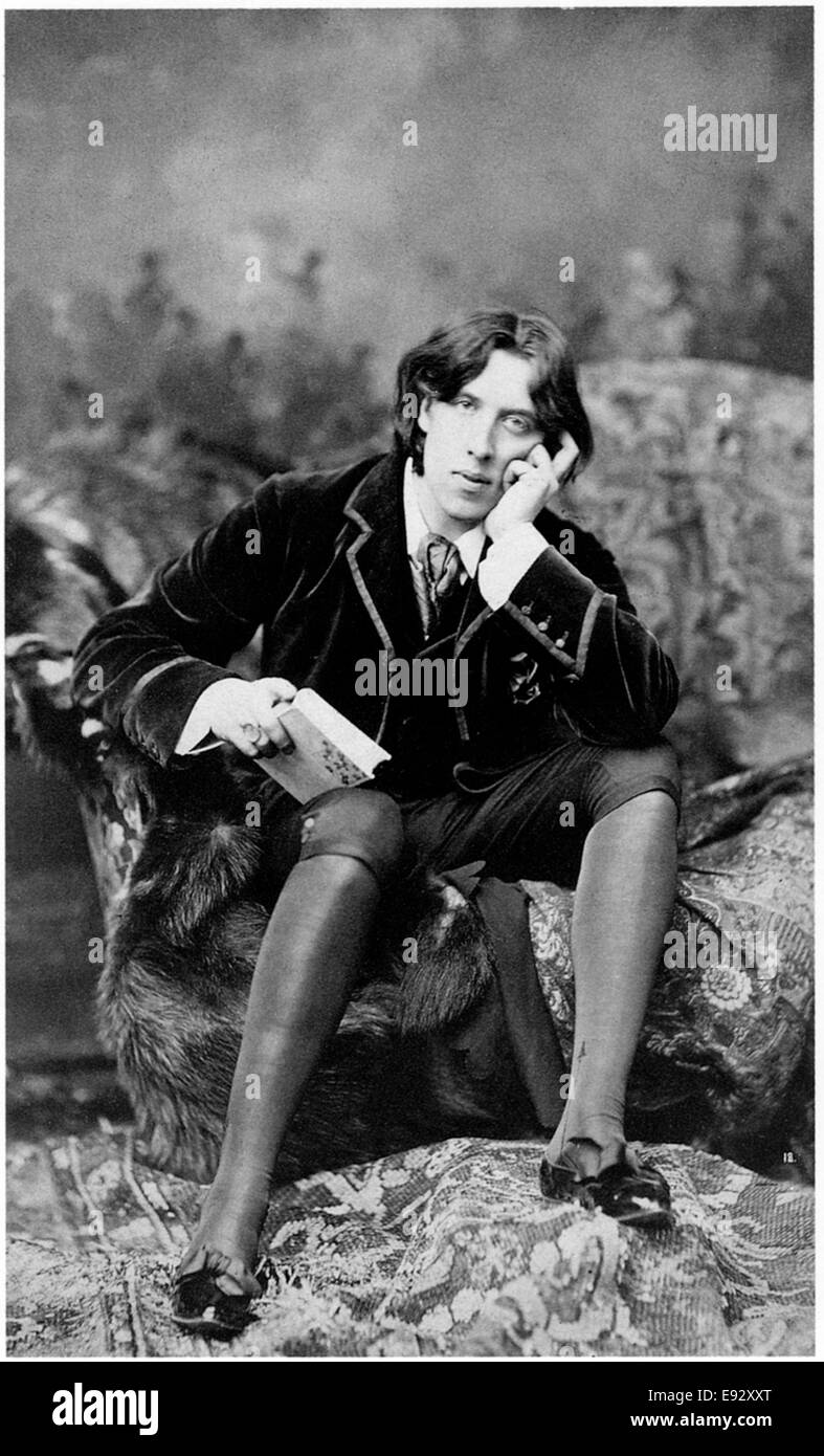 Oscar Wilde (1854-1900), Irish Writer and Poet, Portrait, circa 1882 Stock Photo
