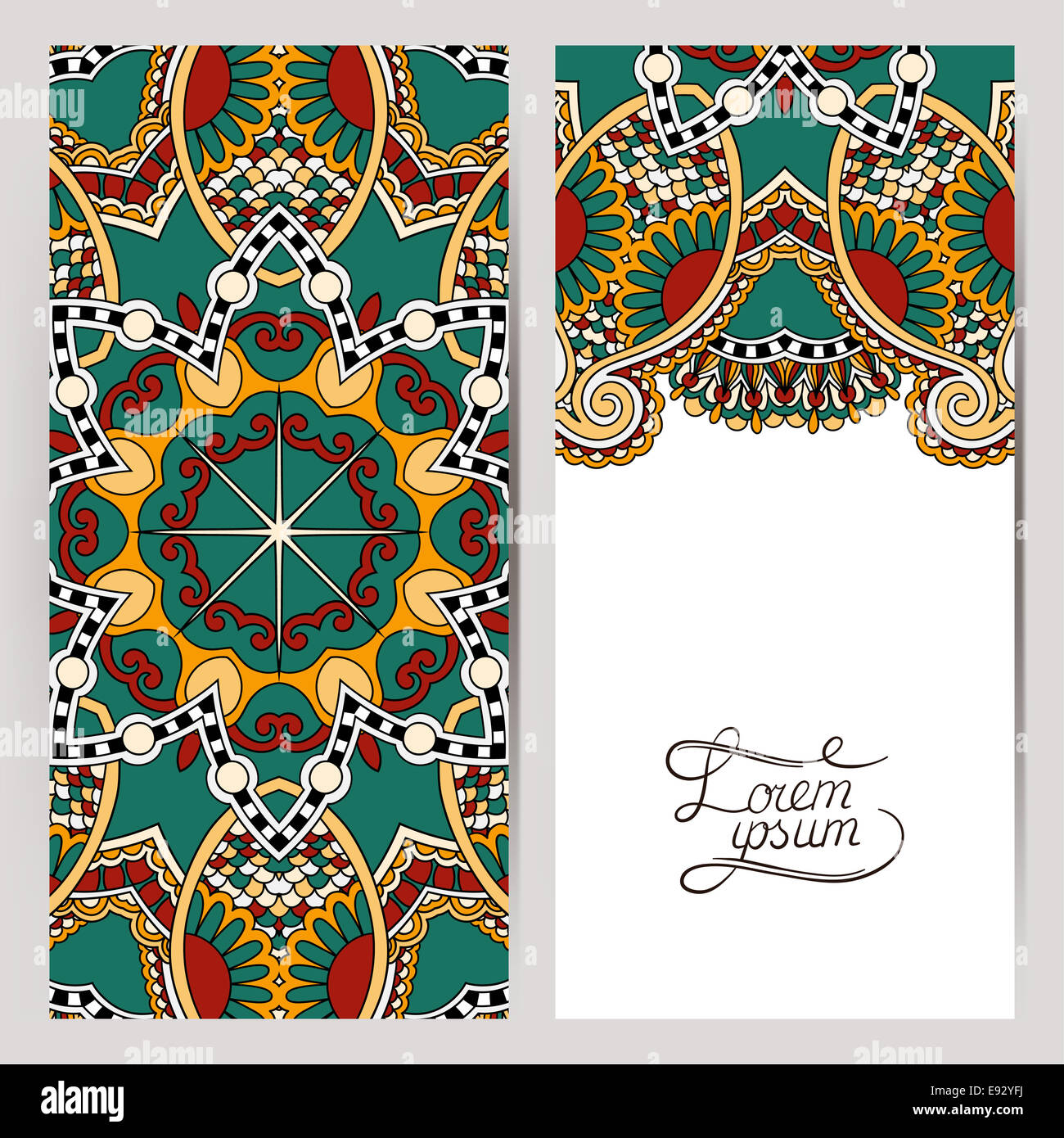 decorative label card for vintage design, ethnic pattern, antiqu Stock ...