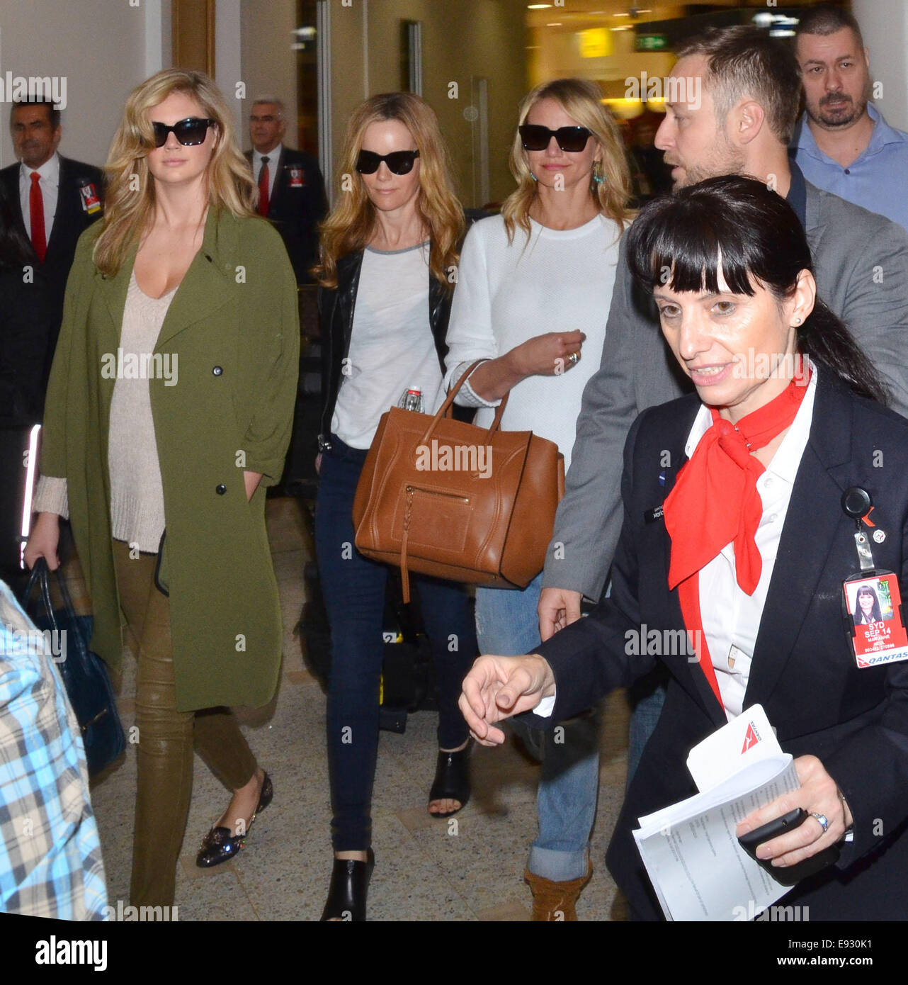 Leslie Mann Carrying Blue Hermes Bag