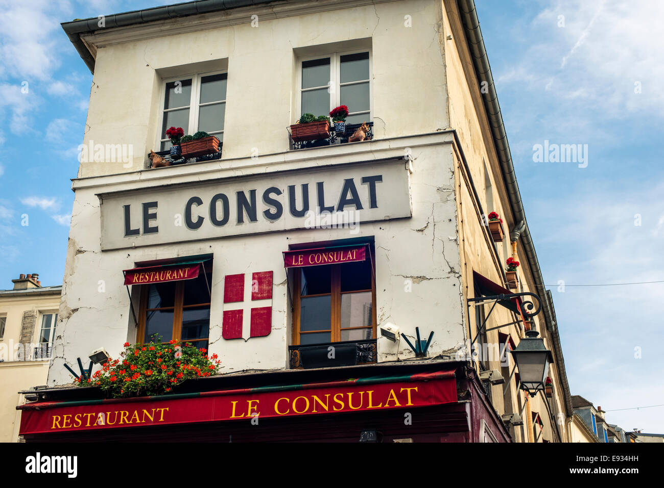 Le Consulat restaurant in the Montmartre, Paris, France Stock Photo