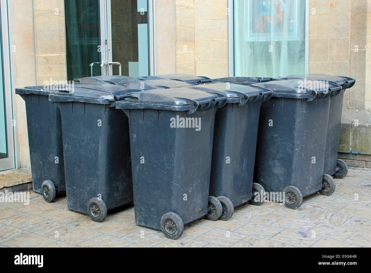 large rubbish bins