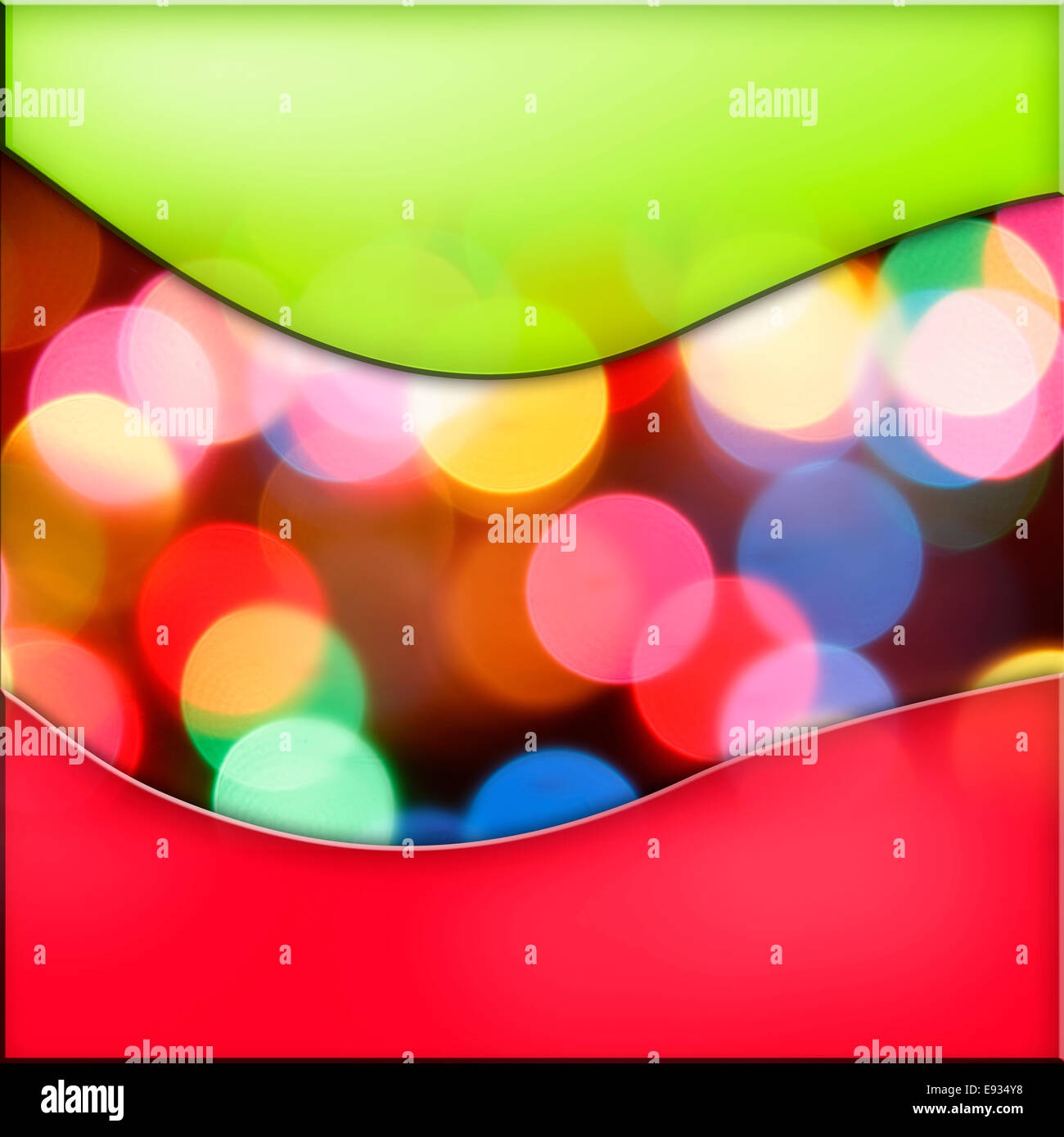 Colorful circles of light abstract background with green and red borders  Stock Photo - Alamy