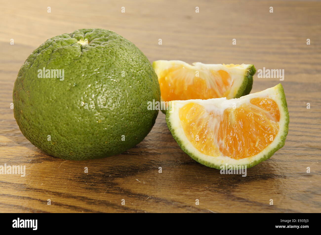 Vietnamese fruit green orange Stock Photo