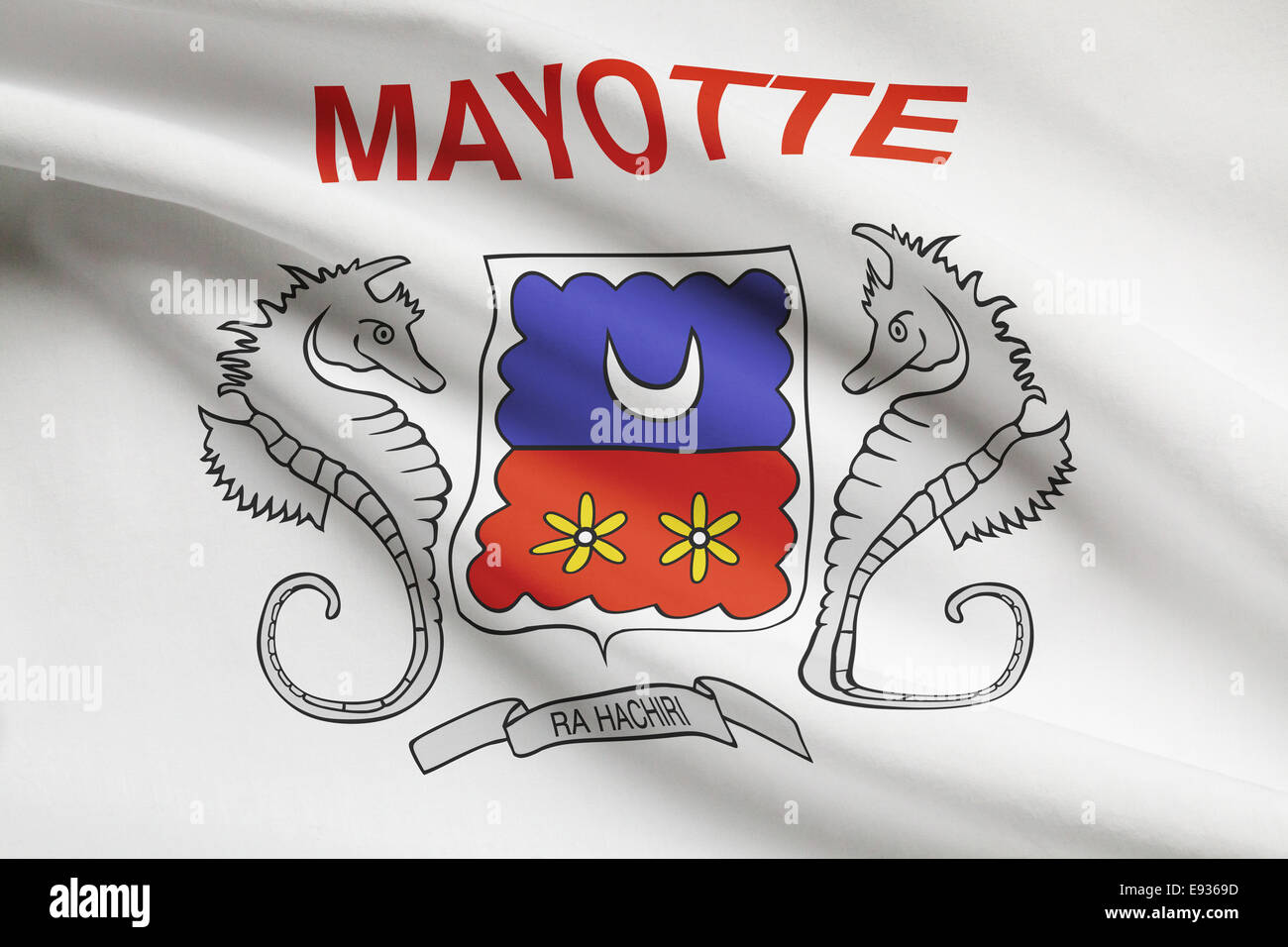 Flag Of Departmental Collectivity Of Mayotte Stock Photo, Picture