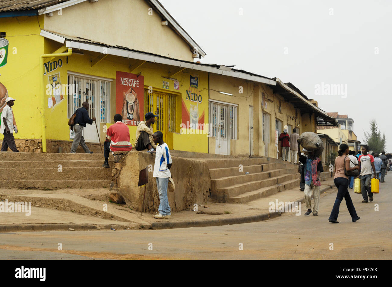 Street scene, Kigakli, Rwanda,Africa, Stock Photo