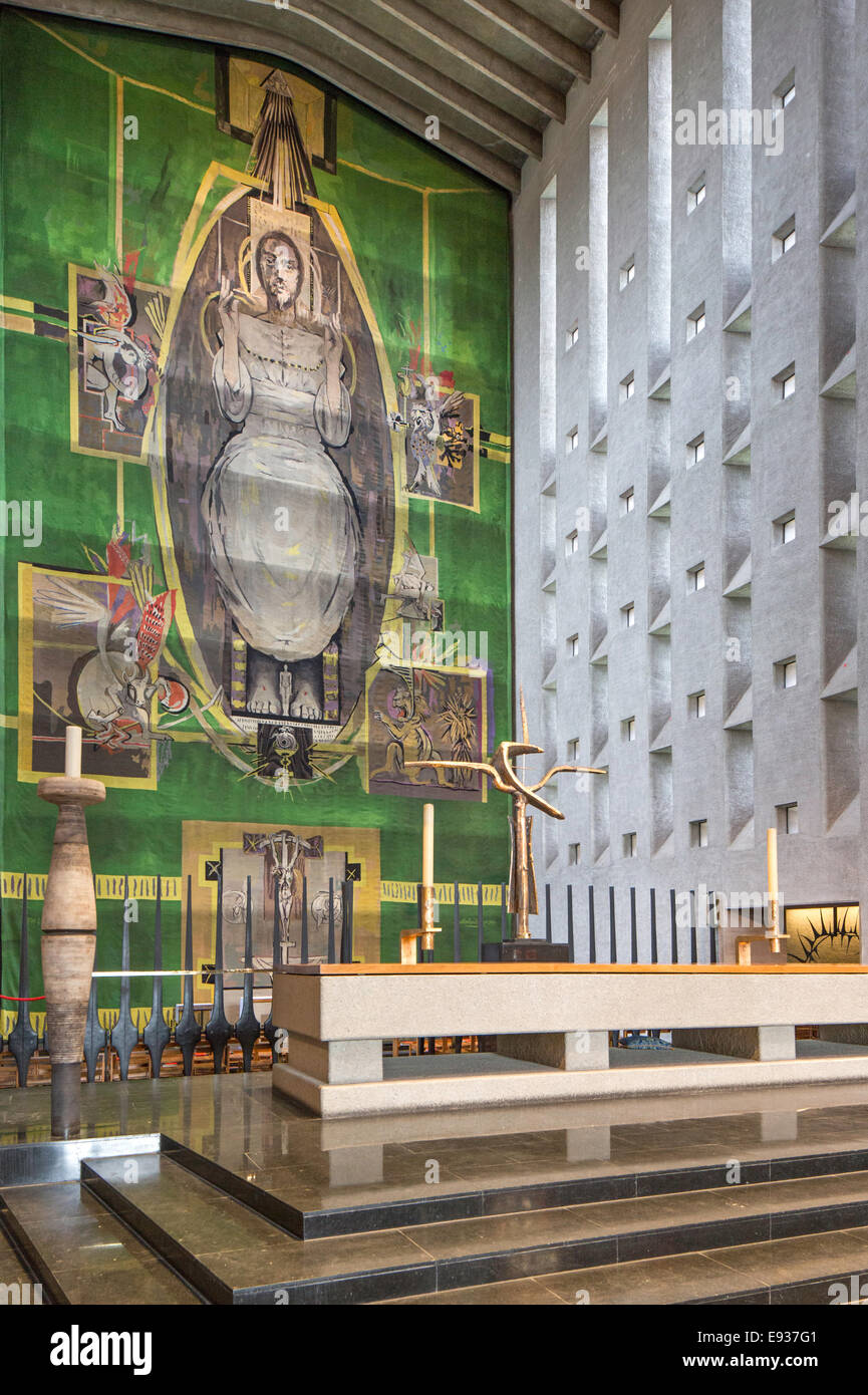 The interior of the new Coventry Cathedral, Coventry, Warwickshire ...