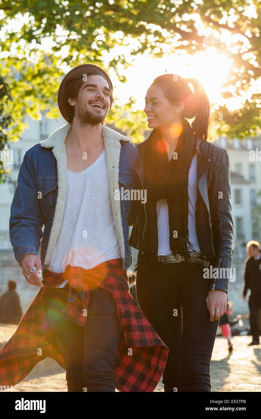 Couple Visiting Paris Stock Photo