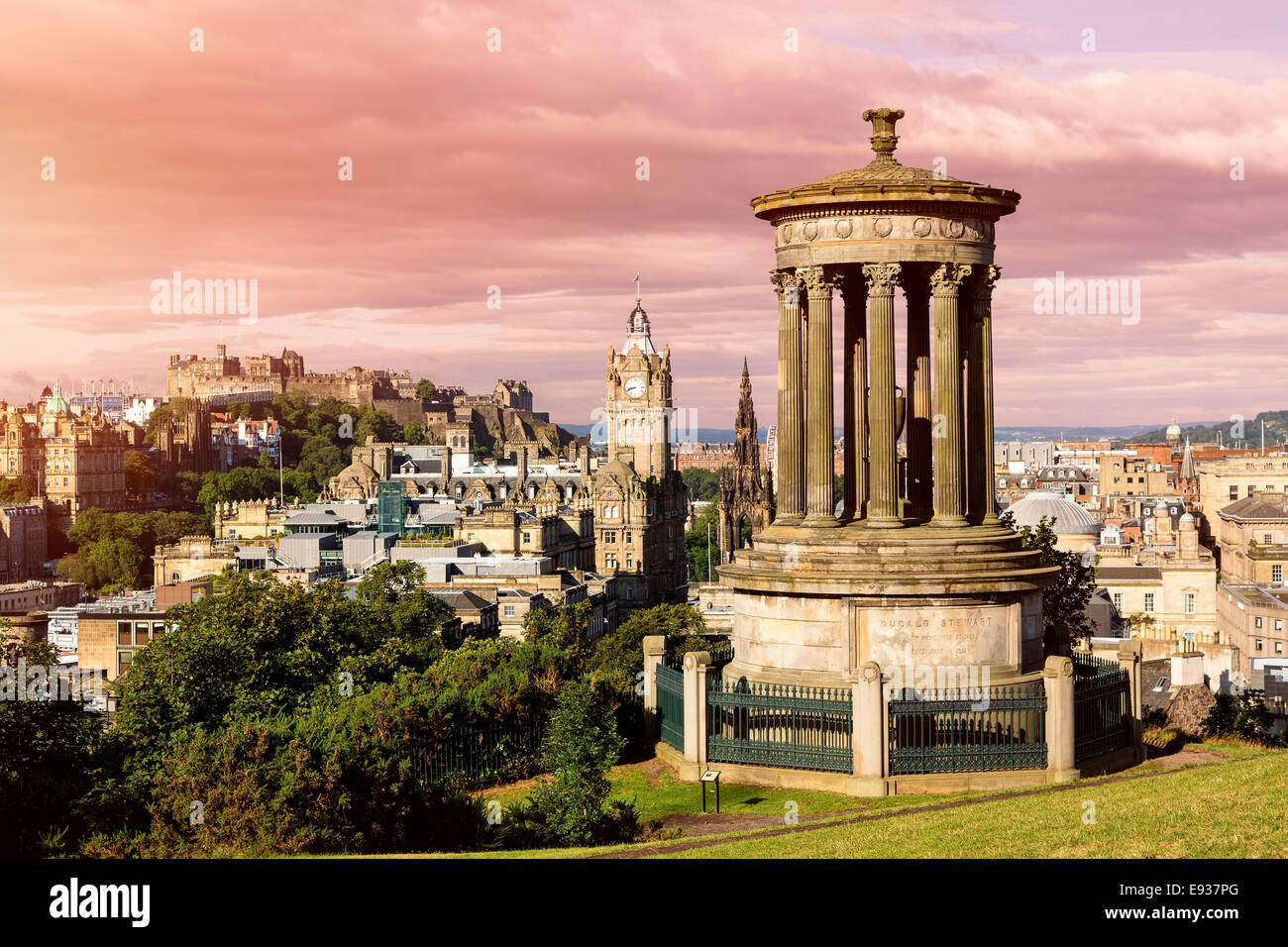 Edinburgh from Calton Hill Stock Photo